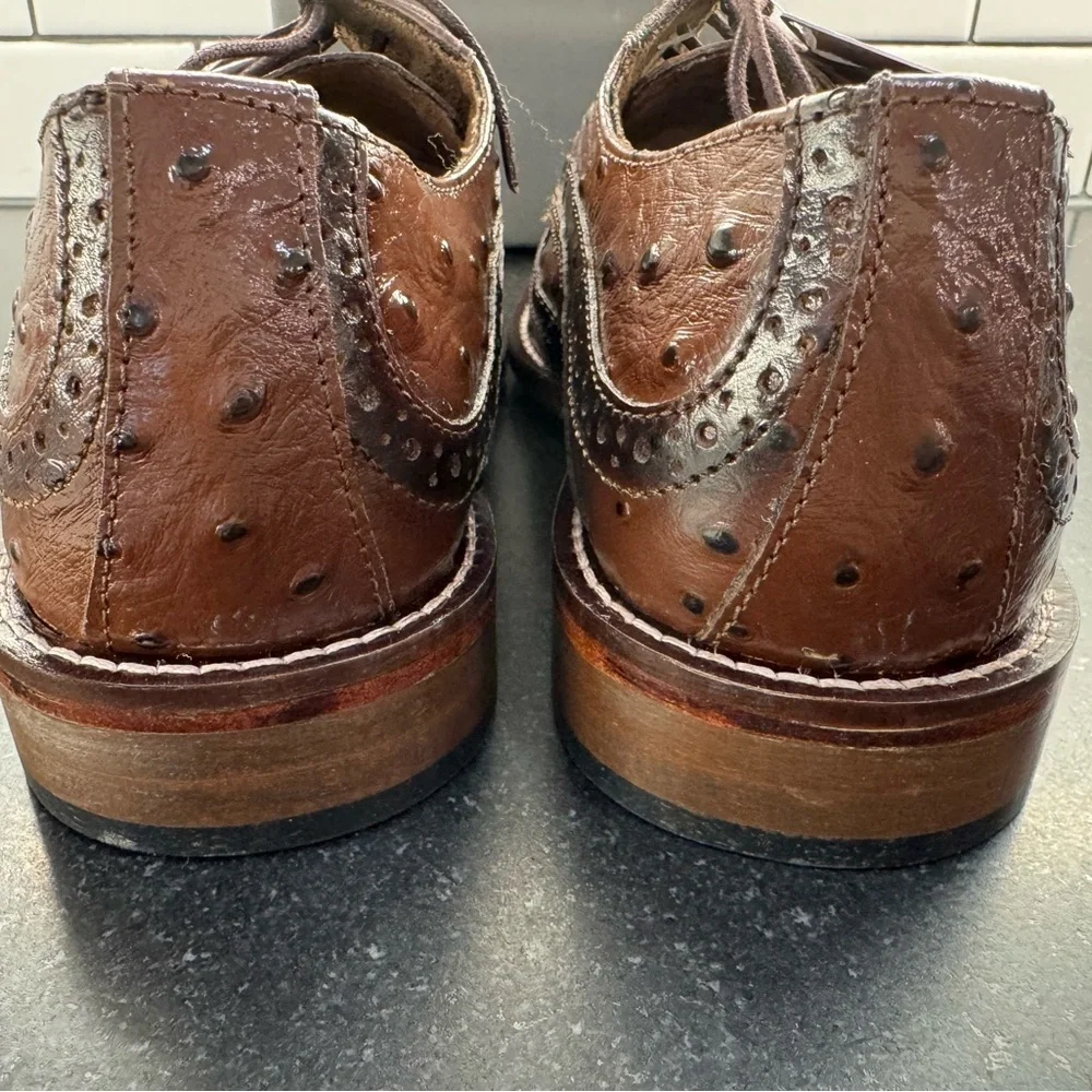 Stacy Adams Shoes - GENNARO Wingtip Oxford Men’s Size 7.5 Cognac NEW